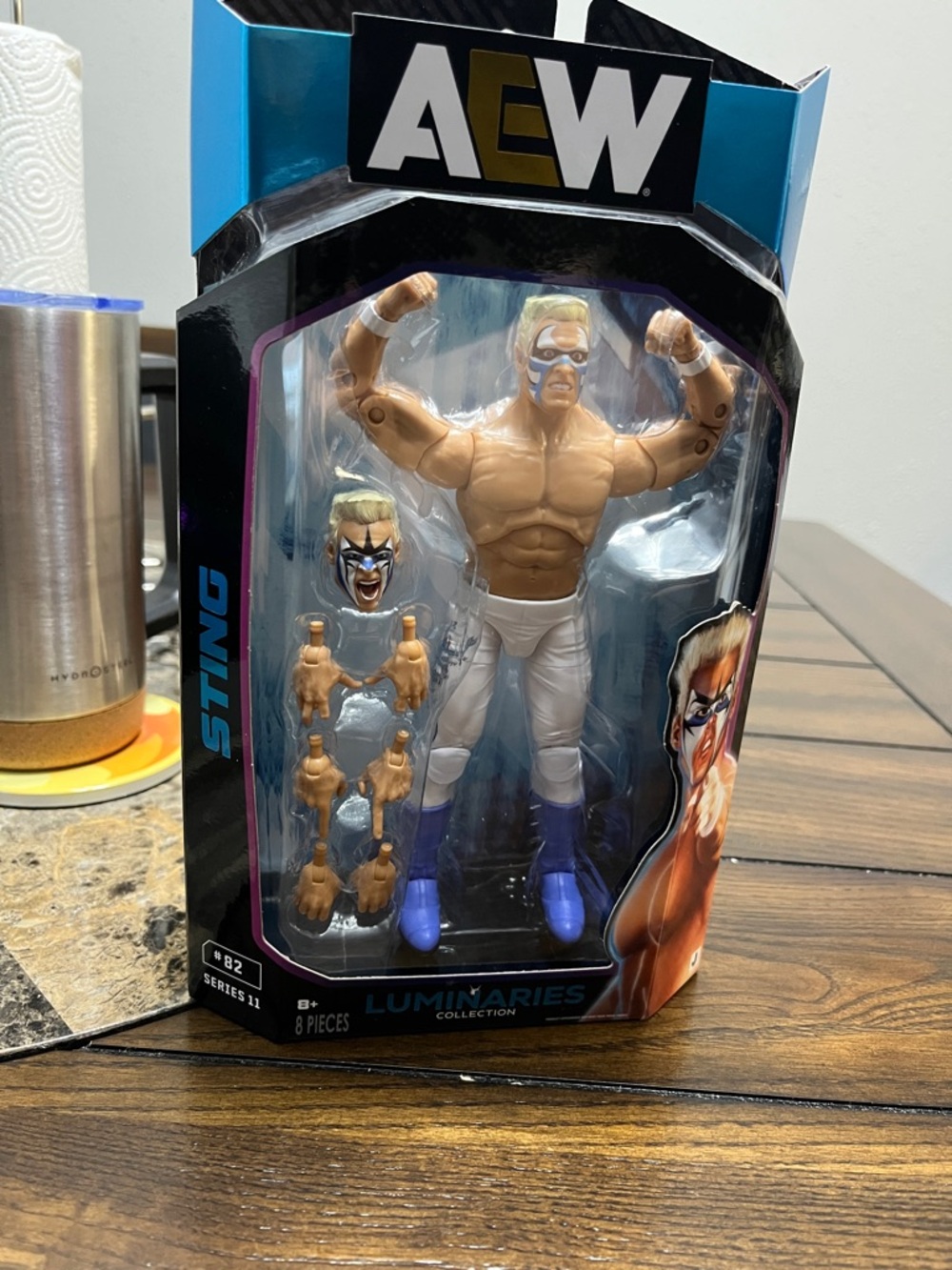 AEW Sting Action Figure - White & Purple Ring Gear